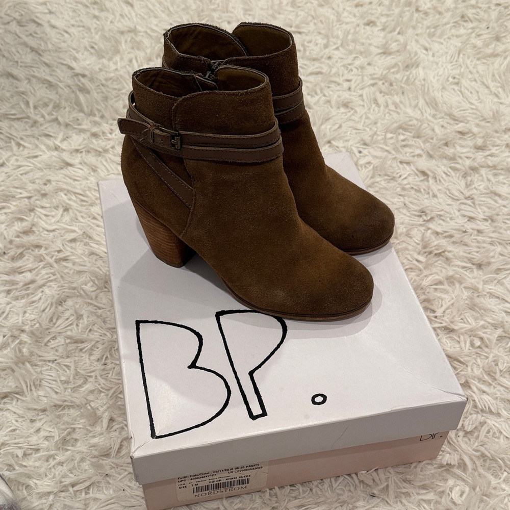 BP Brown Suede Ankle Boots